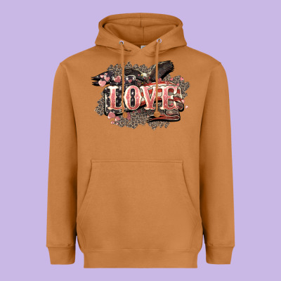 Love America 4th Of July Heavyweight Hoodie Designed By Howdyjamesfarm