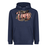 Navy Love America 4th of july Heavyweight Hoodie - HowdyJamesFarm