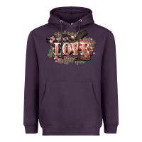 Plum Love America 4th of july Heavyweight Hoodie - HowdyJamesFarm