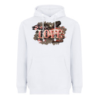 White Love America 4th of july Heavyweight Hoodie - HowdyJamesFarm