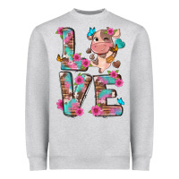 Love Little Cute Cow Heavyweight Sweatshirt | Teevron