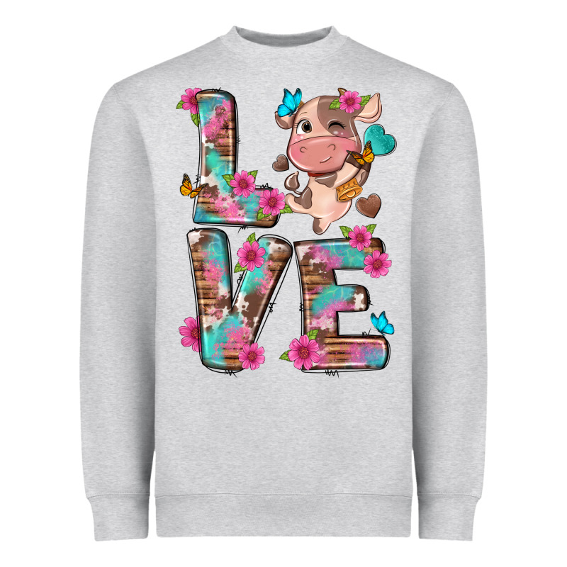 Love Little Cute Cow Heavyweight Sweatshirt by NancyCooperArtShop | Teevron