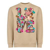 Mushroom love little cute cow Heavyweight Sweatshirt - NancyCooperArtShop