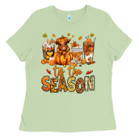Matcha Tis' the season Fall Heifer coffee cups Ladies Tee - RanaPortraitStore
