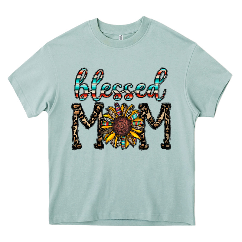 Blessed Mom Heavy Core Tee by CowhideDigitalArt | Teevron