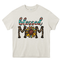 Cream blessed mom Heavy Core Tee - CowhideDigitalArt