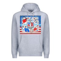 Heather Grey American memorial day rn registered nurse Premium Hoodie - TumblerDesignByShophia