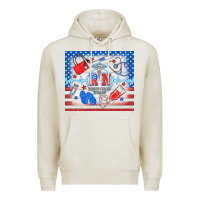 Oatmeal Heather American memorial day rn registered nurse Premium Hoodie - TumblerDesignByShophia