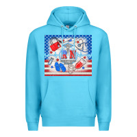 Ocean Blue American memorial day rn registered nurse Premium Hoodie - TumblerDesignByShophia