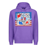 Purple American memorial day rn registered nurse Premium Hoodie - TumblerDesignByShophia