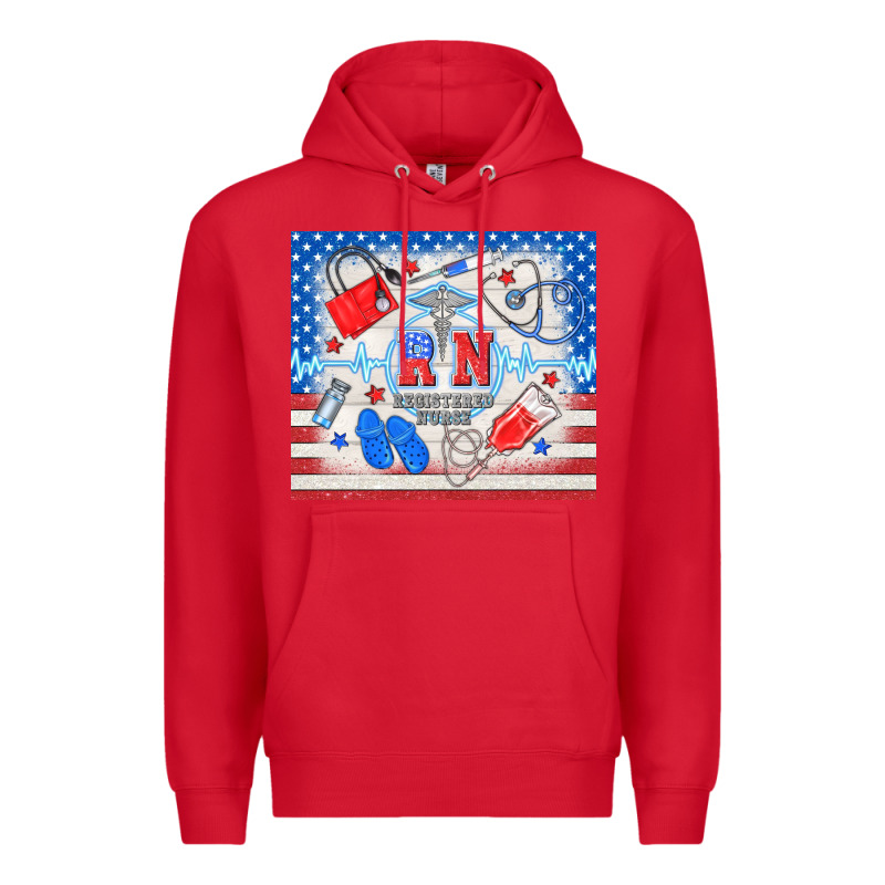 American Memorial Day Rn Registered Nurse Premium Hoodie by TumblerDesignByShophia | Teevron