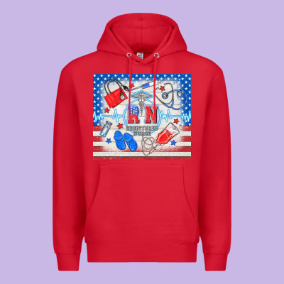 American Memorial Day Rn Registered Nurse Premium Hoodie Designed By Tumblerdesignbyshophia