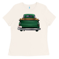 Bone western green truck back view Ladies Tee - FaDigitalArtStudio