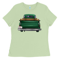 Matcha western green truck back view Ladies Tee - FaDigitalArtStudio