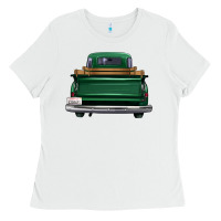 Western Green Truck Back View Ladies Tee | Teevron