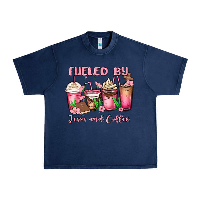 Fueled By Jesus And Coffee Urban Heavy Tee by MaliasSmallBusiness | Teevron