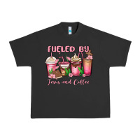 Pigment Black fueled by jesus and coffee Urban Heavy Tee - MaliasSmallBusiness