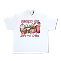 White fueled by jesus and coffee Urban Heavy Tee - MaliasSmallBusiness