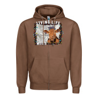 Chestnut Between Jesus Take The Wheel I Wish A Heifer Would Zipper Hoodie - Bettercallsaul