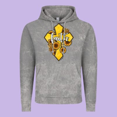 Faith Childhood Cancer Vintage Hoodie Designed By Jasminsmagicworld