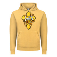 Vintage Mustard faith childhood cancer Vintage Hoodie - Jasminsmagicworld