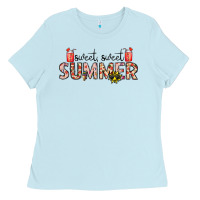 Baby Blue sweet sweet summer Ladies Tee - CowhideDigitalArt