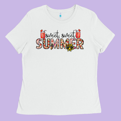 Sweet Sweet Summer Ladies Tee Designed By Cowhidedigitalart