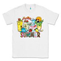 White hello summer drink Classic Tee - CowhideDigitalArt