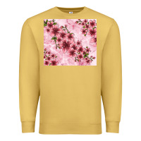 Antique Gold hibiscus flowers with glitter Premium Sweatshirt - TumblerDesignByShophia