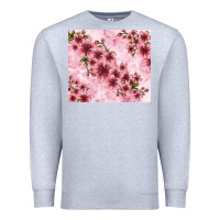 Heather Grey hibiscus flowers with glitter Premium Sweatshirt - TumblerDesignByShophia