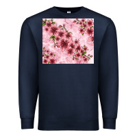 Navy hibiscus flowers with glitter Premium Sweatshirt - TumblerDesignByShophia
