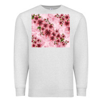 Oatmeal Heather hibiscus flowers with glitter Premium Sweatshirt - TumblerDesignByShophia