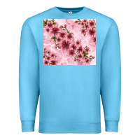 Ocean Blue hibiscus flowers with glitter Premium Sweatshirt - TumblerDesignByShophia