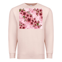 Pale Pink hibiscus flowers with glitter Premium Sweatshirt - TumblerDesignByShophia