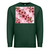Sports Green hibiscus flowers with glitter Premium Sweatshirt - TumblerDesignByShophia