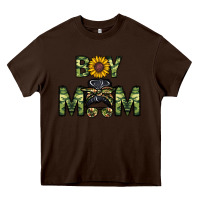 Chocolate Brown boy mom Heavy Core Tee - CowhideDigitalArt