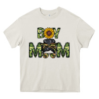 Cream boy mom Heavy Core Tee - CowhideDigitalArt