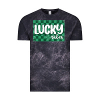 Cloud Black lucky vibes Vintage Tee - MaliasSmallBusiness