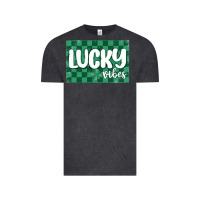 Vintage Black lucky vibes Vintage Tee - MaliasSmallBusiness