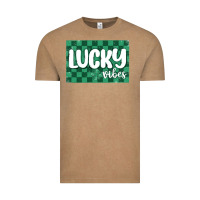 Vintage Coffee lucky vibes Vintage Tee - MaliasSmallBusiness