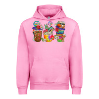 Fuchsia Pink hippie coffee cups bbs Urban Hoodie - BundleAndBundleShop