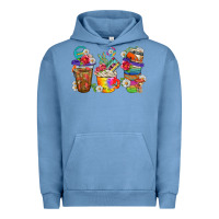 Pigment Pebble Blue hippie coffee cups bbs Urban Hoodie - BundleAndBundleShop