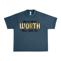 Midnight Navy know your worth Urban Heavy Tee - MaliasSmallBusiness