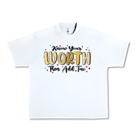 White know your worth Urban Heavy Tee - MaliasSmallBusiness