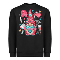 Black nurse with heart Heavyweight Sweatshirt - NancyCooperArtShop