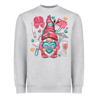 Heather Grey nurse with heart Heavyweight Sweatshirt - NancyCooperArtShop