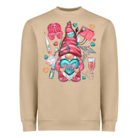 Mushroom nurse with heart Heavyweight Sweatshirt - NancyCooperArtShop