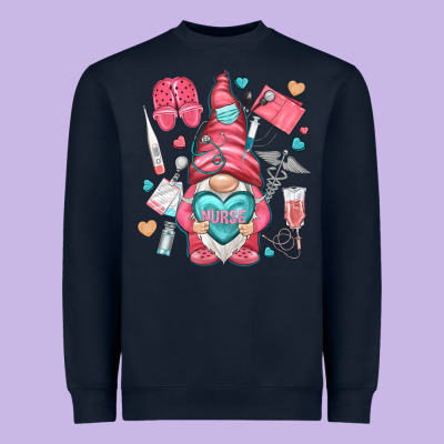 Nurse With Heart Heavyweight Sweatshirt Designed By Nancycooperartshop