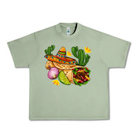 Oil Green burrito  with sombrero and union with cactus Urban Heavy Tee - AdoDesignShop