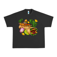 Pigment Black burrito  with sombrero and union with cactus Urban Heavy Tee - AdoDesignShop